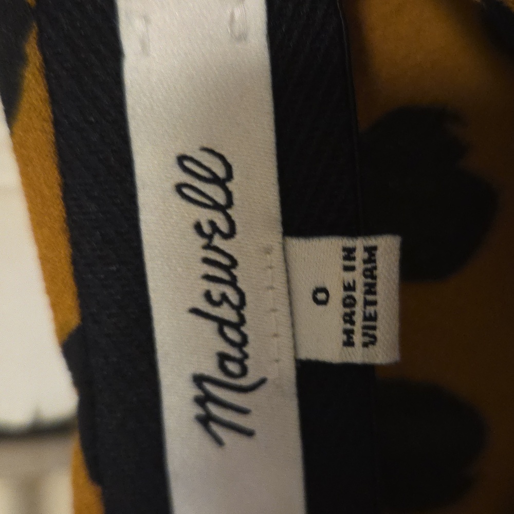 Madewell Mustard Yellow Pencil Skirt with Black Spot Print - Picture 2 of 3